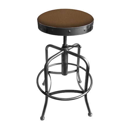 Holland Bar Stool Co Adjustable Stool, Clear Coat Finish, Rein Thatch Seat 910CL026
